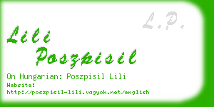 lili poszpisil business card